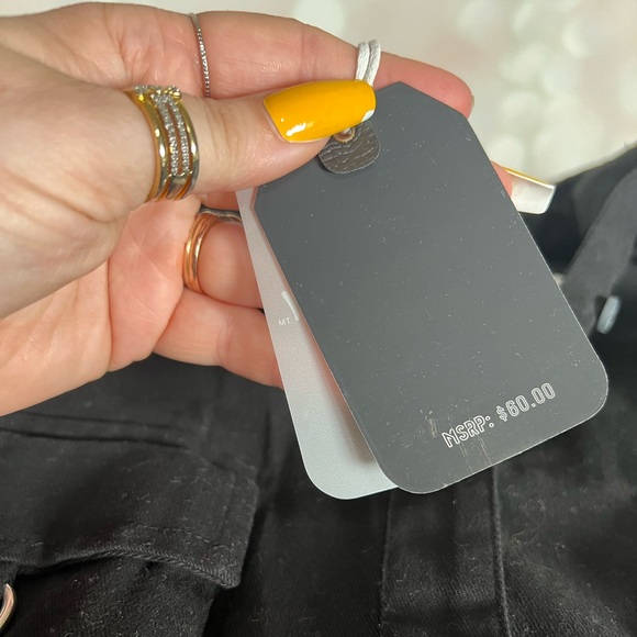 BETTER UNSAID Black Cotton Blouse Small NWT - Picture 8 of 10